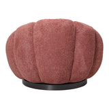 Fotoliu cu functie de pivotare Nester, Boucle, Mar Piersicat, Roz, 98x97x69 cm