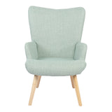 Fotoliu Gerlina, Picioare lemn natural, Diverse culori, 71x64x94 cm - Verde
