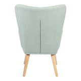 Fotoliu Gerlina, Picioare lemn natural, Diverse culori, 71x64x94 cm - Verde