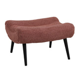 Fotoliu cu taburet Silla, Mar putred, Roz, 97x80x100 cm