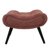 Fotoliu cu taburet Silla, Mar putred, Roz, 97x80x100 cm