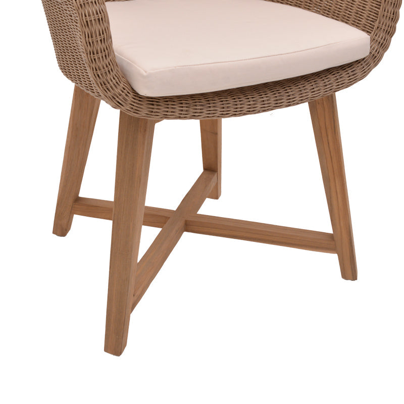 Fotoliu de gradina Solso Boho, Natural, 62x58x78 cm