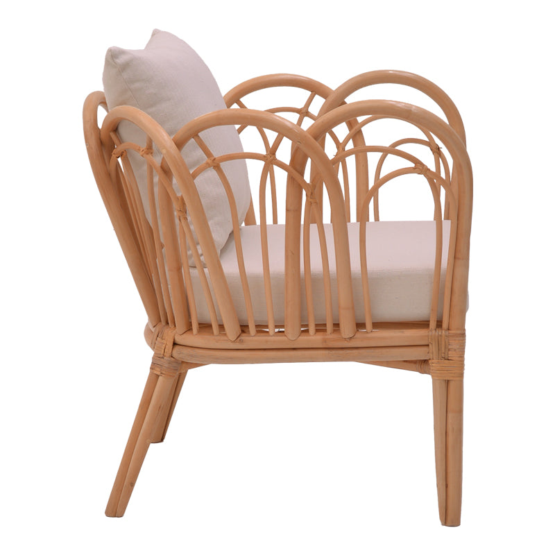Fotoliu de gradina Tania Boho, Natural, 76x76x76 cm, detaliu produs