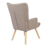 Fotoliu Gerlina, Picioare lemn natural, Diverse culori, 71x64x94 cm - Gri-Bej