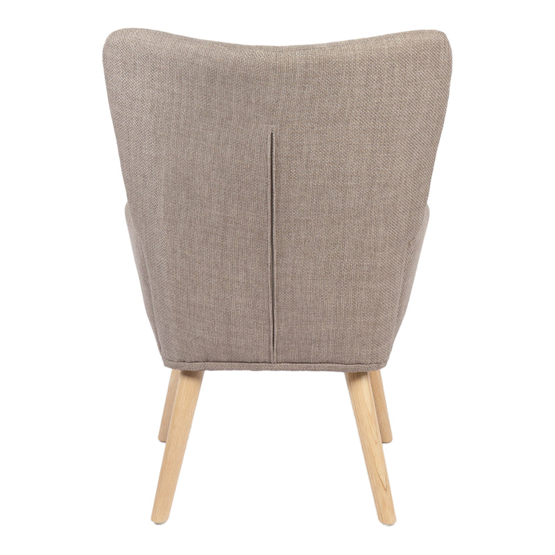Fotoliu Gerlina, Picioare lemn natural, Diverse culori, 71x64x94 cm - Gri-Bej
