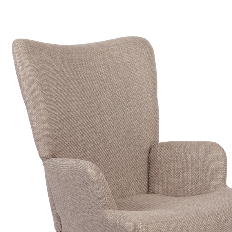 Fotoliu Gerlina, Picioare lemn natural, Diverse culori, 71x64x94 cm - Gri-Bej