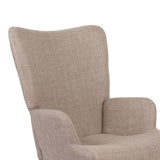 Fotoliu Gerlina, Picioare lemn natural, Diverse culori, 71x64x94 cm - Gri-Bej
