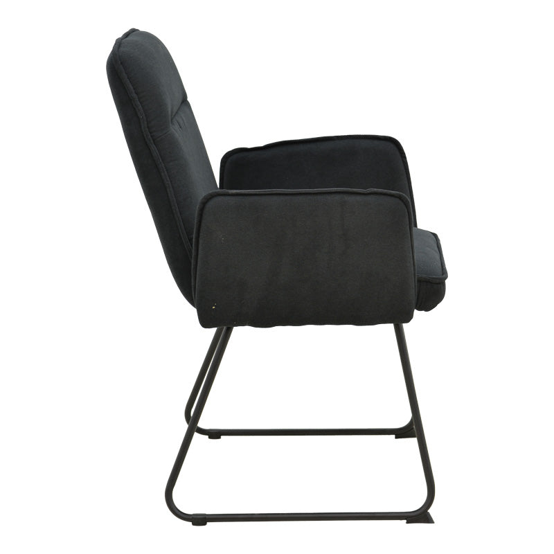 Fotoliu Essential tesatura, neagra, 56x59x89 cm, detaliu produs
