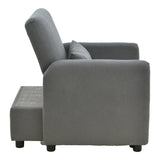 fotoliu-bed Flexa stofă, Gri - Negru, 85x92x84 cm - Gri
