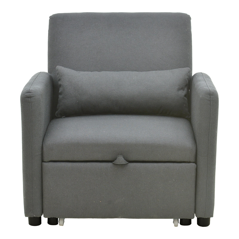 fotoliu-bed Flexa stofă, Gri - Negru, 85x92x84 cm - Gri