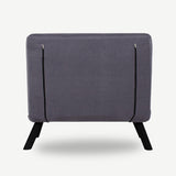 Fotoliu extensibil Handos Single, Gri - Verde Petrol, 67x50x41 cm - Gri