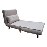 Fotoliu extensibil Josuane I, Velvet, Material: Catifea, Gri, 78x80x81 cm