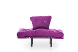 Fotoliu Extensibil Mocca, Violet, 95x70x85 cm