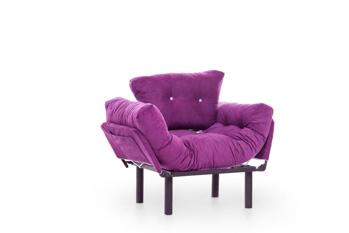 Fotoliu Extensibil Mocca, Violet, 95x70x85 cm