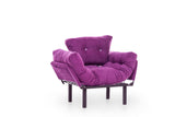 Fotoliu Extensibil Mocca, Violet, 95x70x85 cm