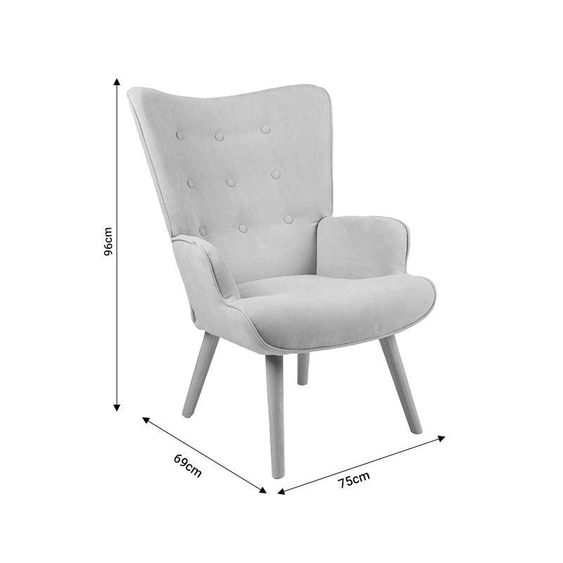Fotoliu Fluffy, 75x69x96 cm - Bej
