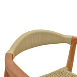 Fotoliu Ganny din lemn de tec rope, Natural, 61x58x71 cm
