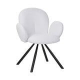 Fotoliu Garzele din teddy, Alb - Gri, 68x66x82 cm - Fotoliu Garzele din teddy, Alb - Gri, 68x66x82 cm