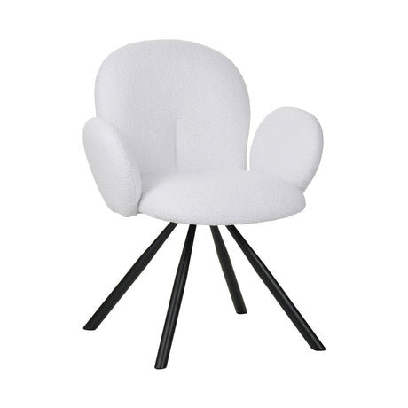 Fotoliu Garzele din teddy, Alb - Gri, 68x66x82 cm