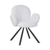 Fotoliu Garzele din teddy, Alb - Gri, 68x66x82 cm