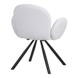 Fotoliu Garzele din teddy, Alb - Gri, 68x66x82 cm - Alb