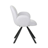 Fotoliu Garzele din teddy, Alb - Gri, 68x66x82 cm - Alb