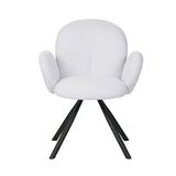 Fotoliu Garzele din teddy, Alb - Gri, 68x66x82 cm - Alb