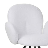 Fotoliu Garzele din teddy, Alb - Gri, 68x66x82 cm - Alb