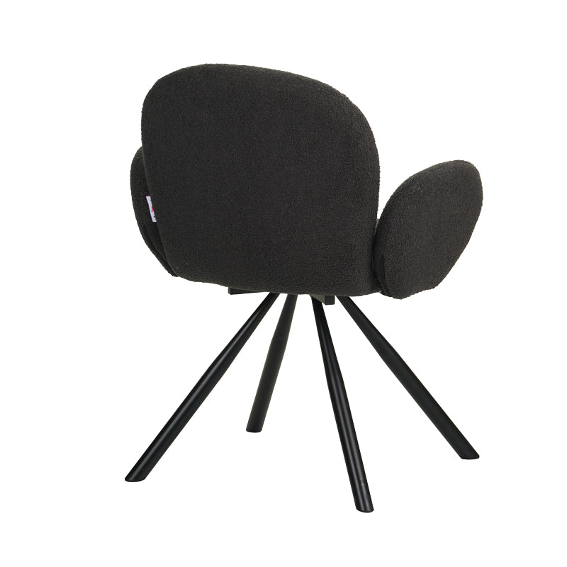 Fotoliu Garzele din teddy, Alb - Gri, 68x66x82 cm - Gri