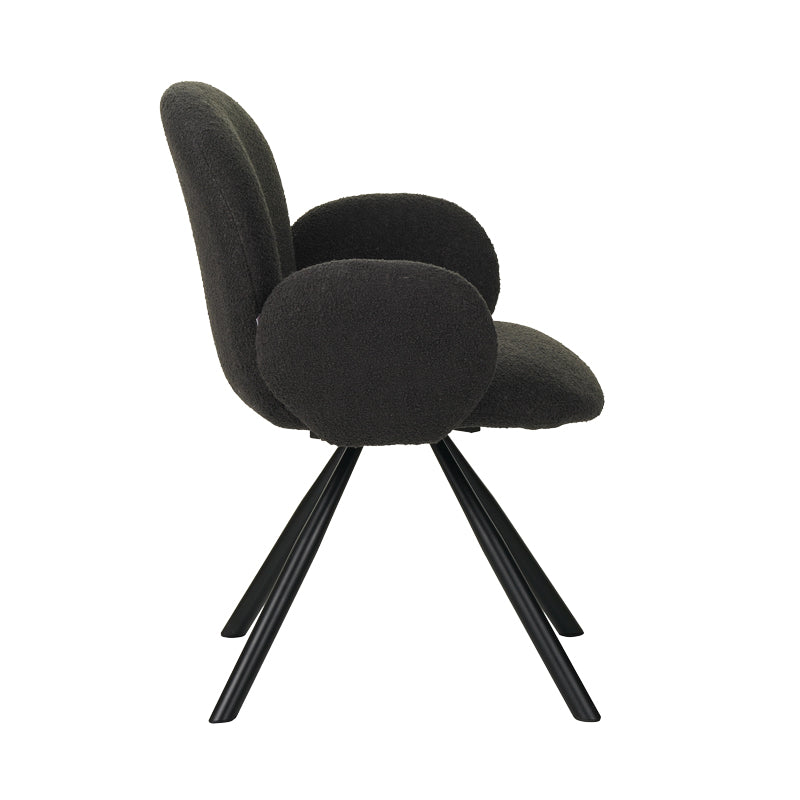 Fotoliu Garzele din teddy, Alb - Gri, 68x66x82 cm - Gri