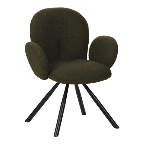 Fotoliu Garzele verde din teddy, 68x66x82 cm