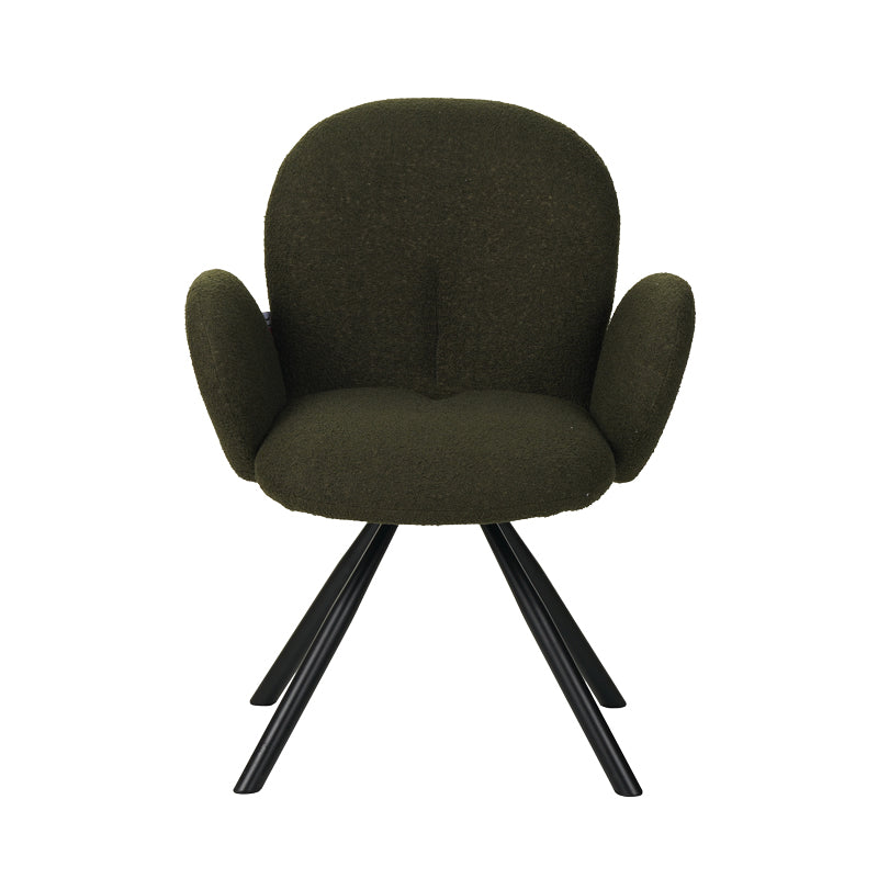 Fotoliu Garzele verde din teddy, 68x66x82 cm