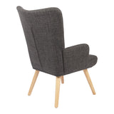Fotoliu Gerlina, Picioare lemn natural, Diverse culori, 71x64x94 cm - Gri