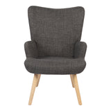 Fotoliu Gerlina, Picioare lemn natural, Diverse culori, 71x64x94 cm - Gri
