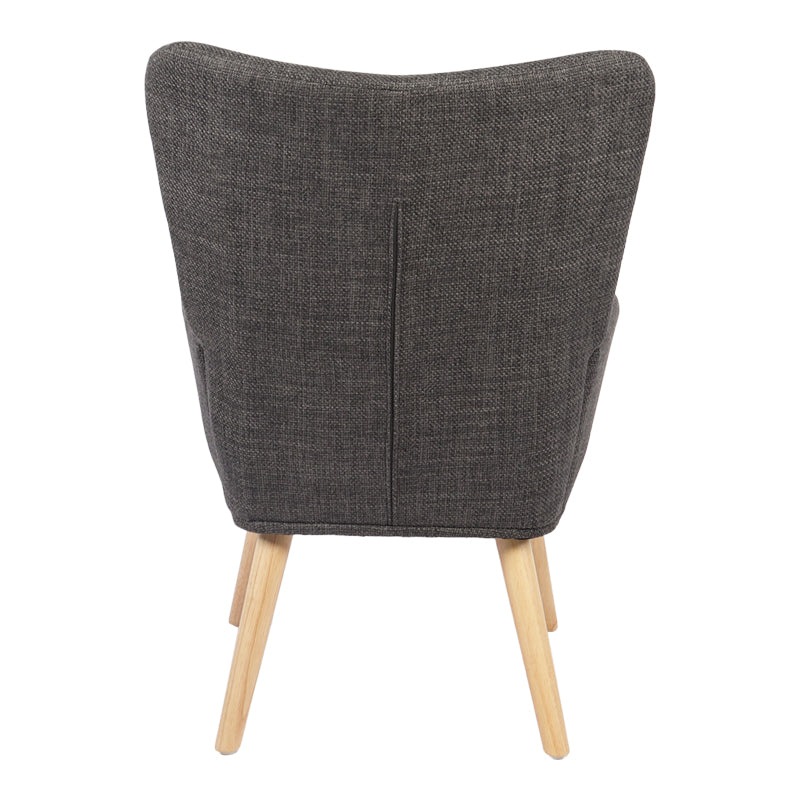 Fotoliu Gerlina, Picioare lemn natural, Diverse culori, 71x64x94 cm - Gri