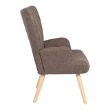 Fotoliu Gerlina, Picioare lemn natural, Diverse culori, 71x64x94 cm - Maro