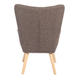 Fotoliu Gerlina, Picioare lemn natural, Diverse culori, 71x64x94 cm - Maro