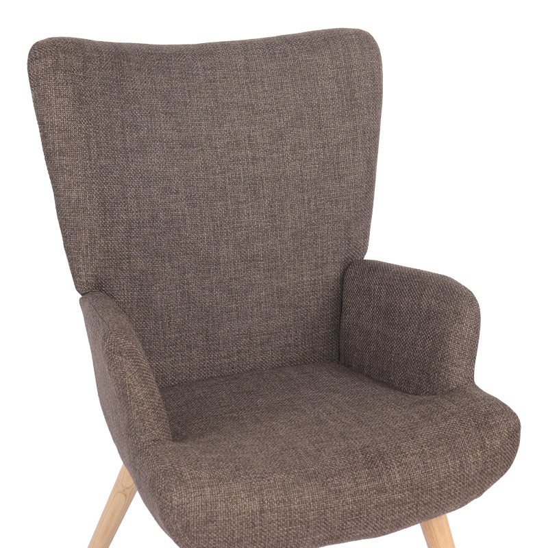 Fotoliu Gerlina, Picioare lemn natural, Diverse culori, 71x64x94 cm - Maro