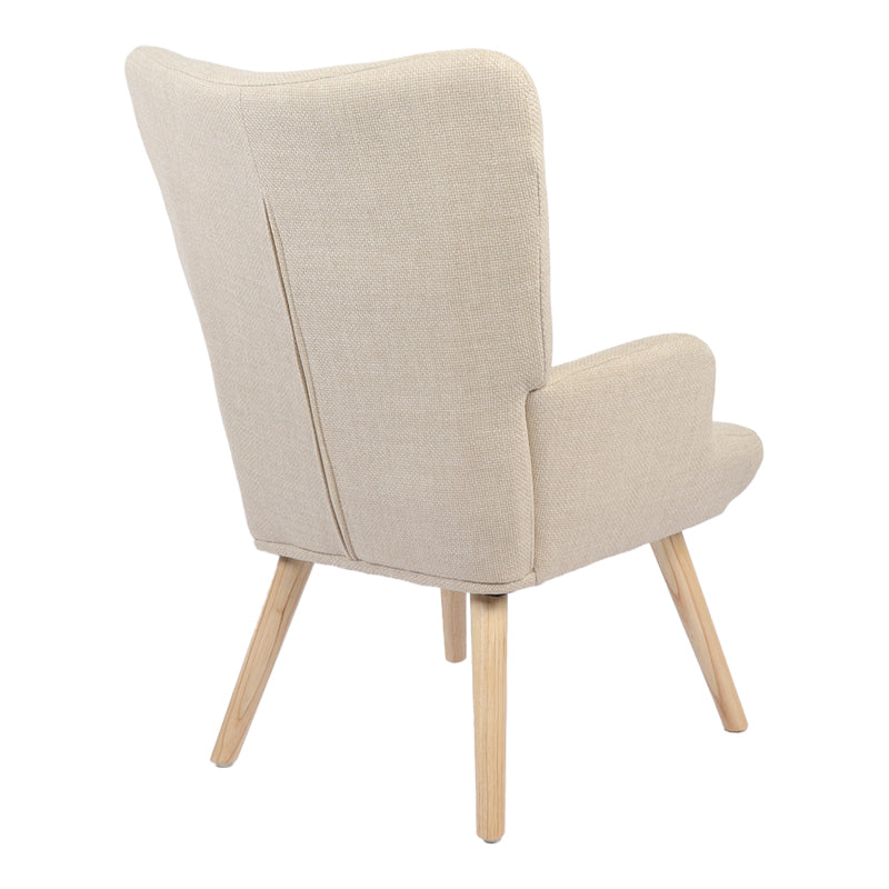 Fotoliu Gerlina, Picioare lemn natural, Diverse culori, 71x64x94 cm - Bej