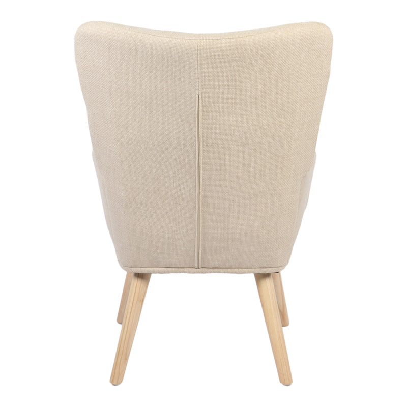 Fotoliu Gerlina, Picioare lemn natural, Diverse culori, 71x64x94 cm - Bej