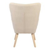 Fotoliu Gerlina, Picioare lemn natural, Diverse culori, 71x64x94 cm - Bej