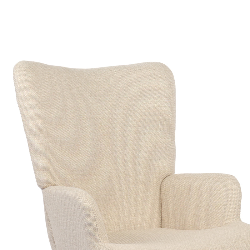 Fotoliu Gerlina, Picioare lemn natural, Diverse culori, 71x64x94 cm - Bej