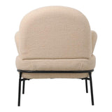 Fotoliu Jaycob boucle, 74x71x83 cm - Crem