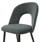 Fotoliu Jonah catifea, picioare, negre, Diverse culori, 57x55 cm - Gri Inchis