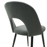 Fotoliu Jonah catifea, picioare, negre, Diverse culori, 57x55 cm - Gri Inchis
