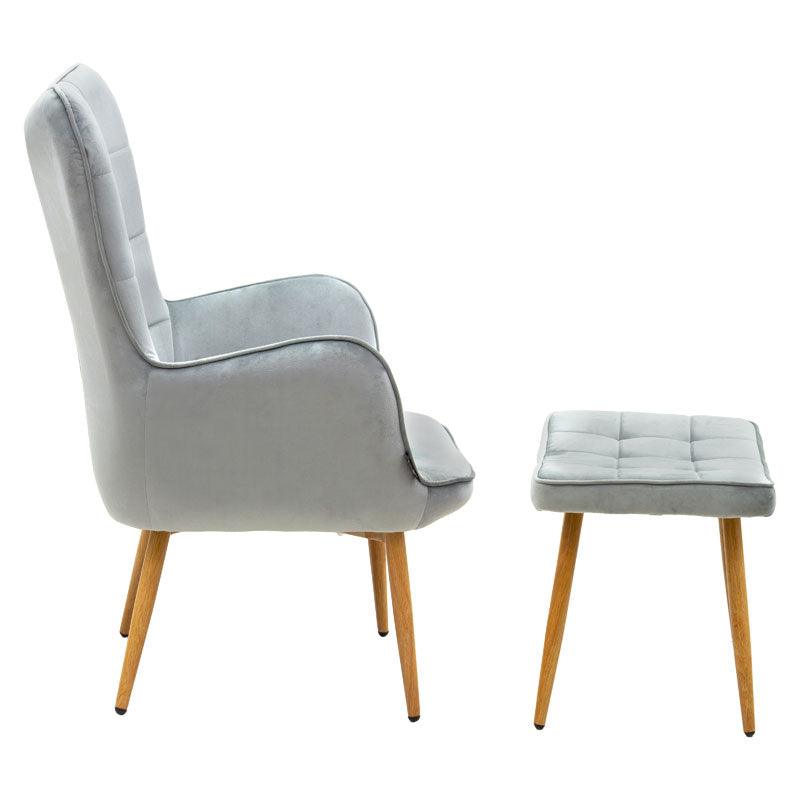 Fotoliu Maddison, Gri - Roz, 68x72x988 cm - Gri
