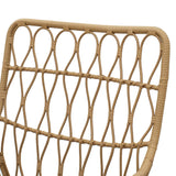 Fotoliu Naoki metal negru-pe Natural-perna, Gri, 70x75x99 cm