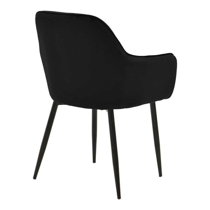 Fotoliu Noor, Catifea, Diverse culori, 58x58x86 cm - Negru