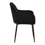 Fotoliu Noor, Catifea, Diverse culori, 58x58x86 cm - Negru