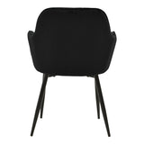 Fotoliu Noor, Catifea, Diverse culori, 58x58x86 cm - Negru